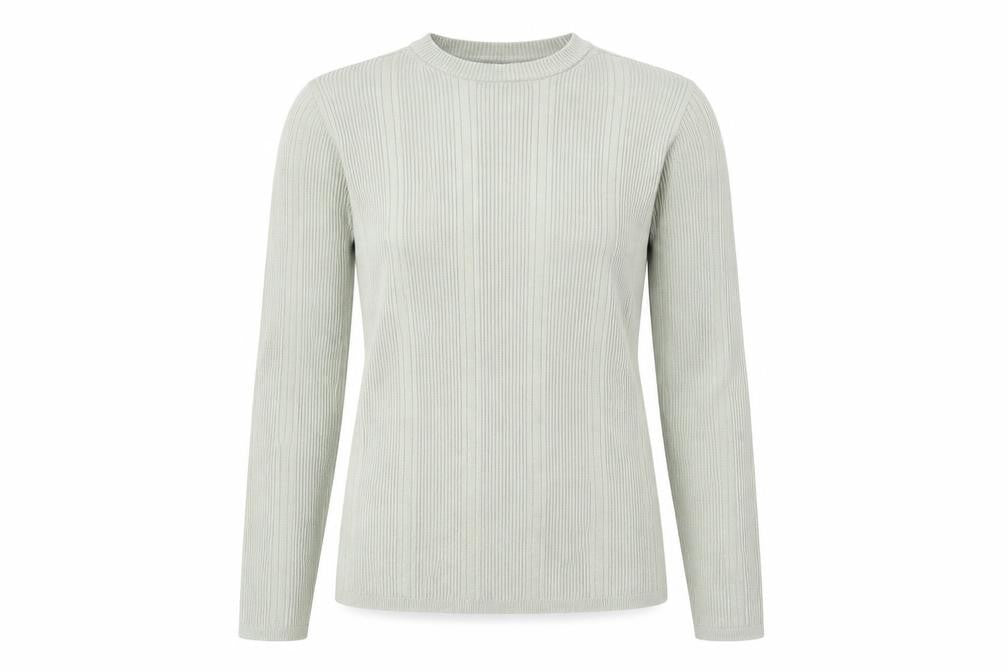 Marks and Spencer Womens Green Round Neck Viscose Pullover Jumper Size 12