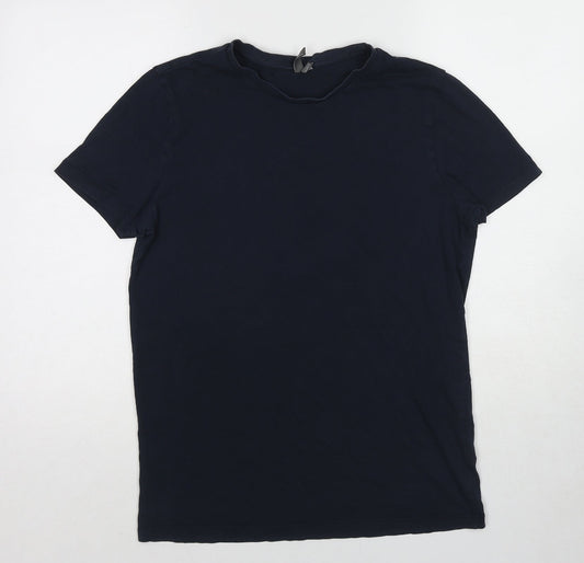 ASOS Mens Blue Cotton T-Shirt Size M Round Neck