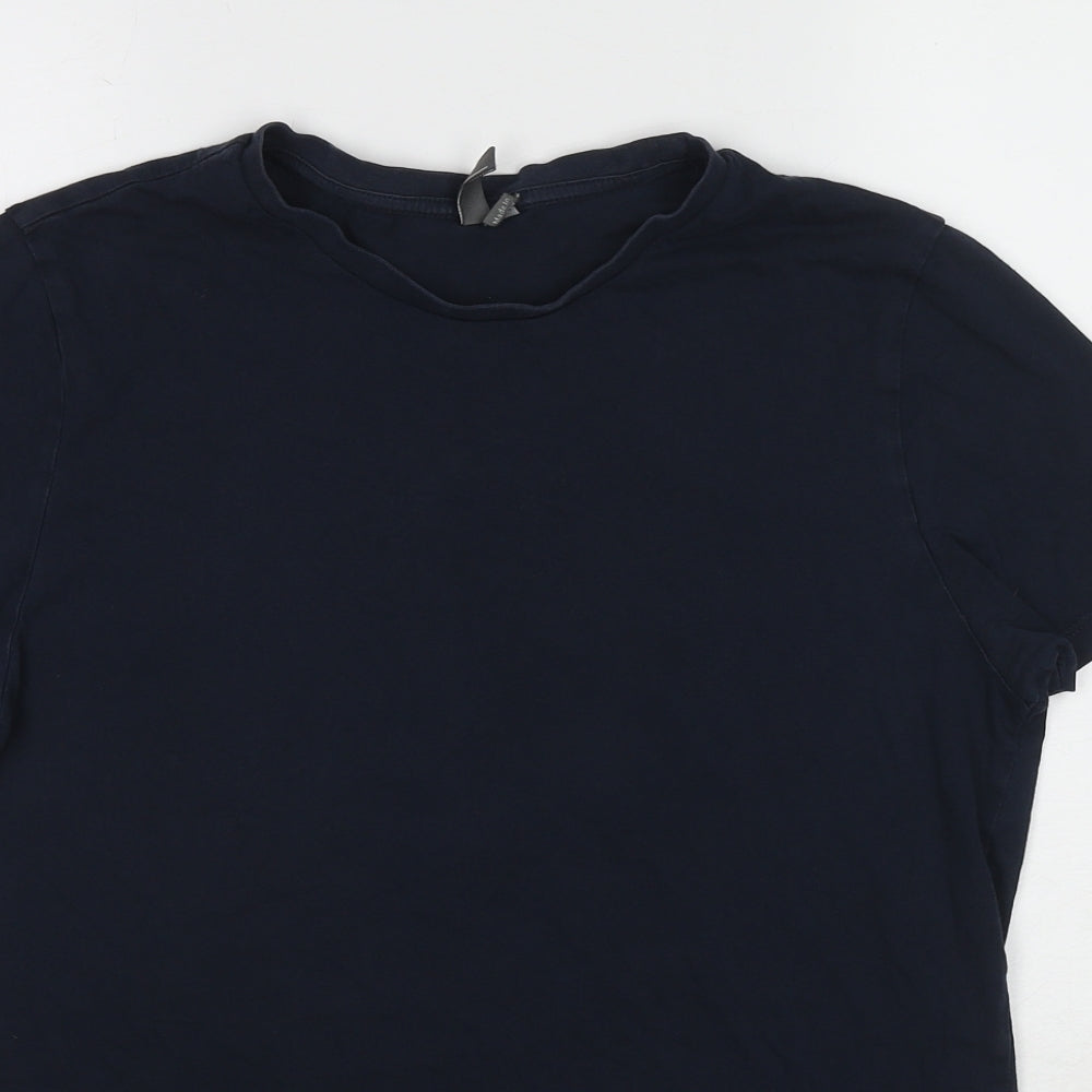 ASOS Mens Blue Cotton T-Shirt Size M Round Neck