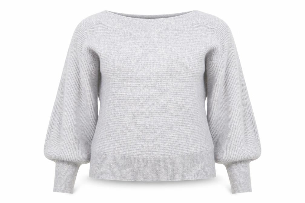 Marks and Spencer Womens Grey Boat Neck Polyester Pullover Jumper Size 16