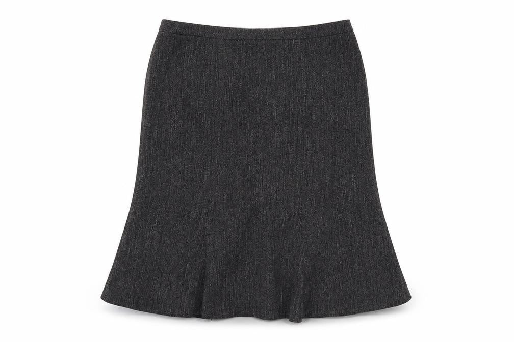 BHS Womens Grey Polyester A-Line Skirt Size 12 Zip