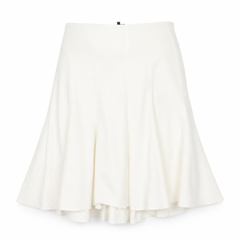Hudson and Onslow Womens White Polyester Swing Skirt Size 14 Zip