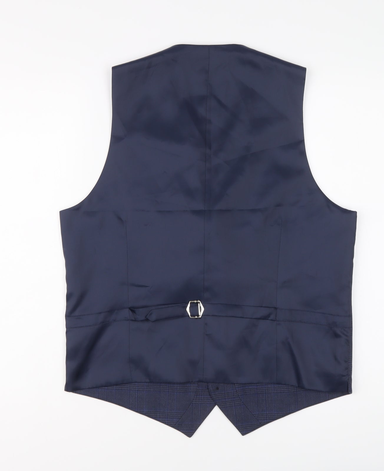 Marks and Spencer Mens Blue Polyester Jacket Suit Waistcoat Size 40 Regular