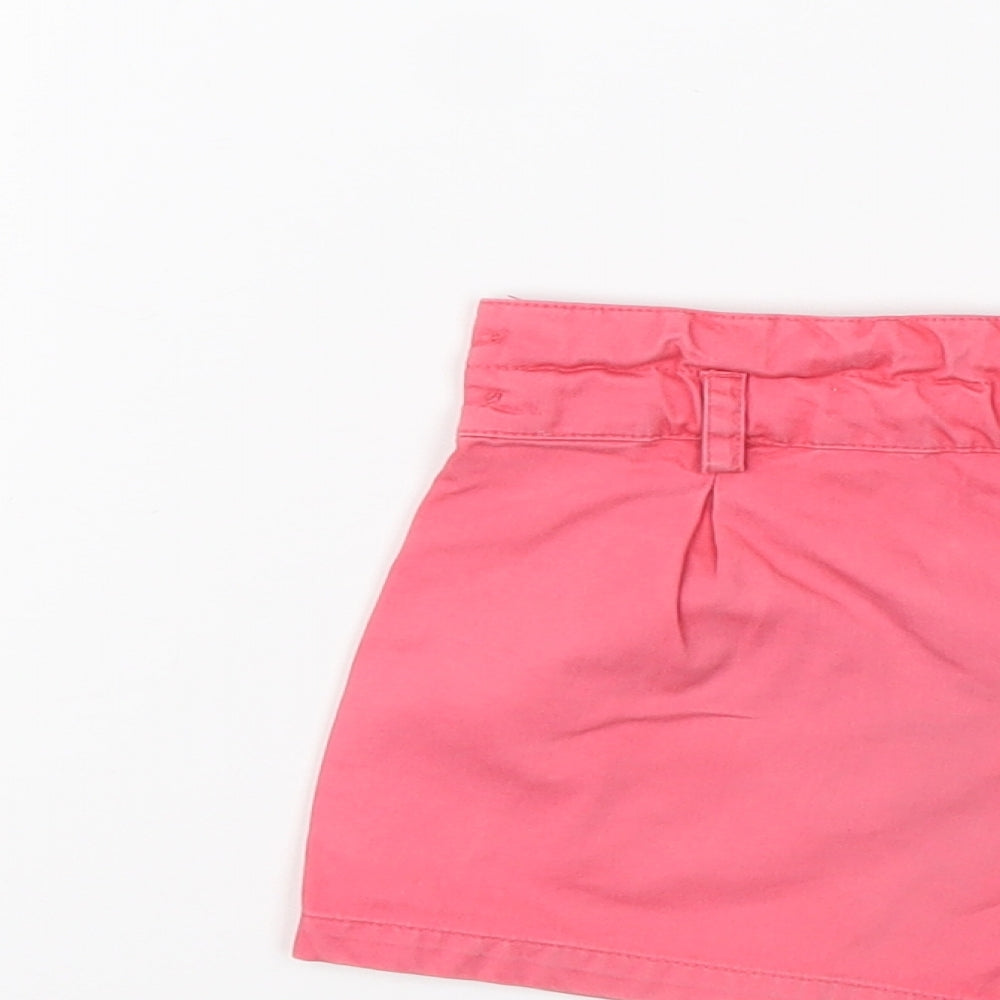 Autograph Girls Pink Cotton Chino Shorts Size 3-4 Years Regular Zip