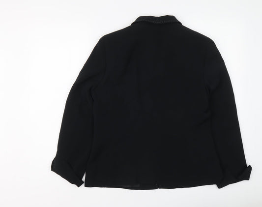Marks and Spencer Womens Black Jacket Size 14 Button