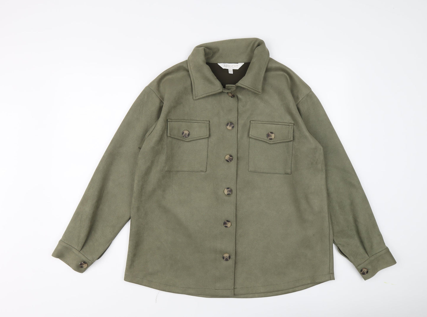 Apricot Womens Green Jacket Size 10 Button