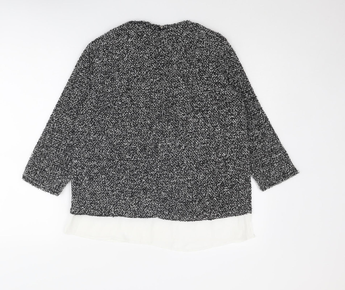 Dorothy Perkins Womens Grey Round Neck Polyester Pullover Jumper Size 14