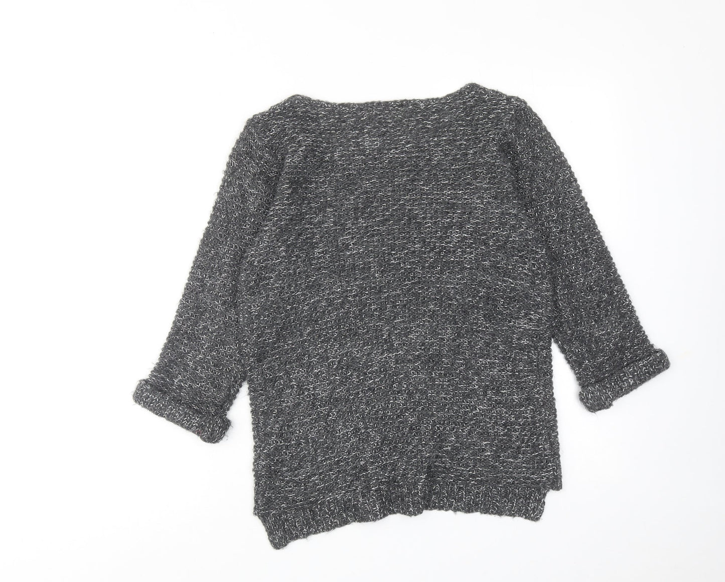 NEXT Womens Grey Round Neck Acrylic Pullover Jumper Size 6