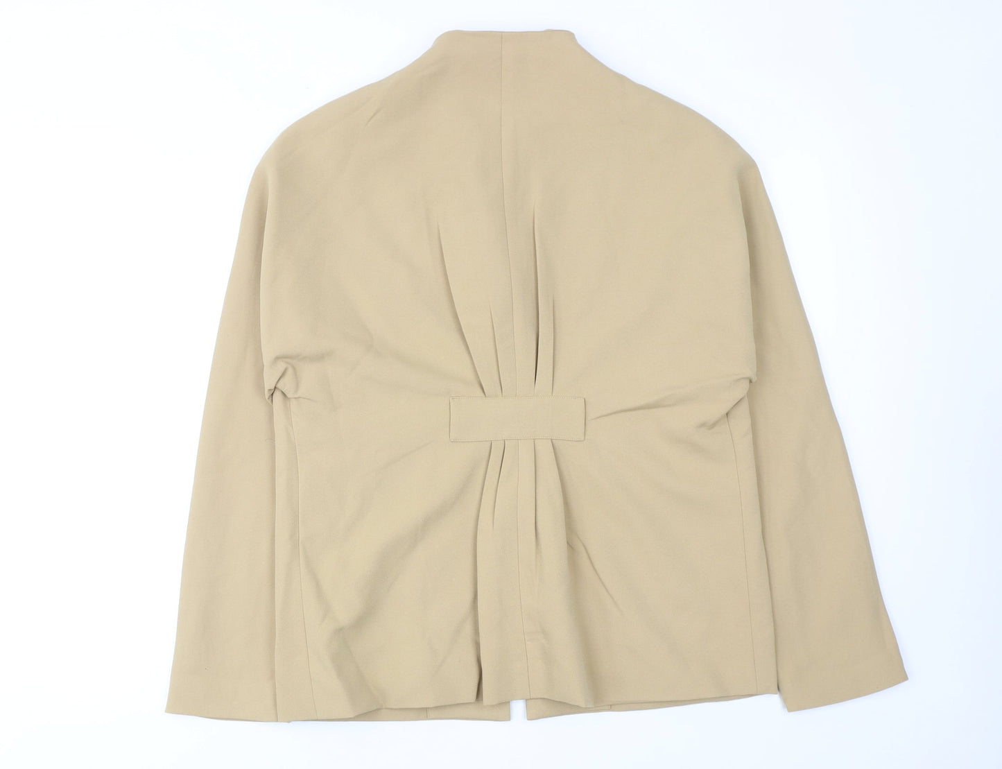 Madison Womens Beige Jacket Blazer Size L Hook & Eye