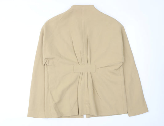 Madison Womens Beige Jacket Blazer Size L Hook & Eye