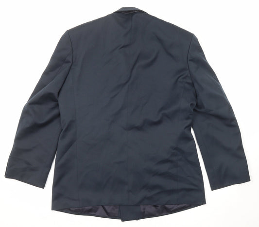 Marks and Spencer Mens Blue Polyester Jacket Suit Jacket Size 40 Regular