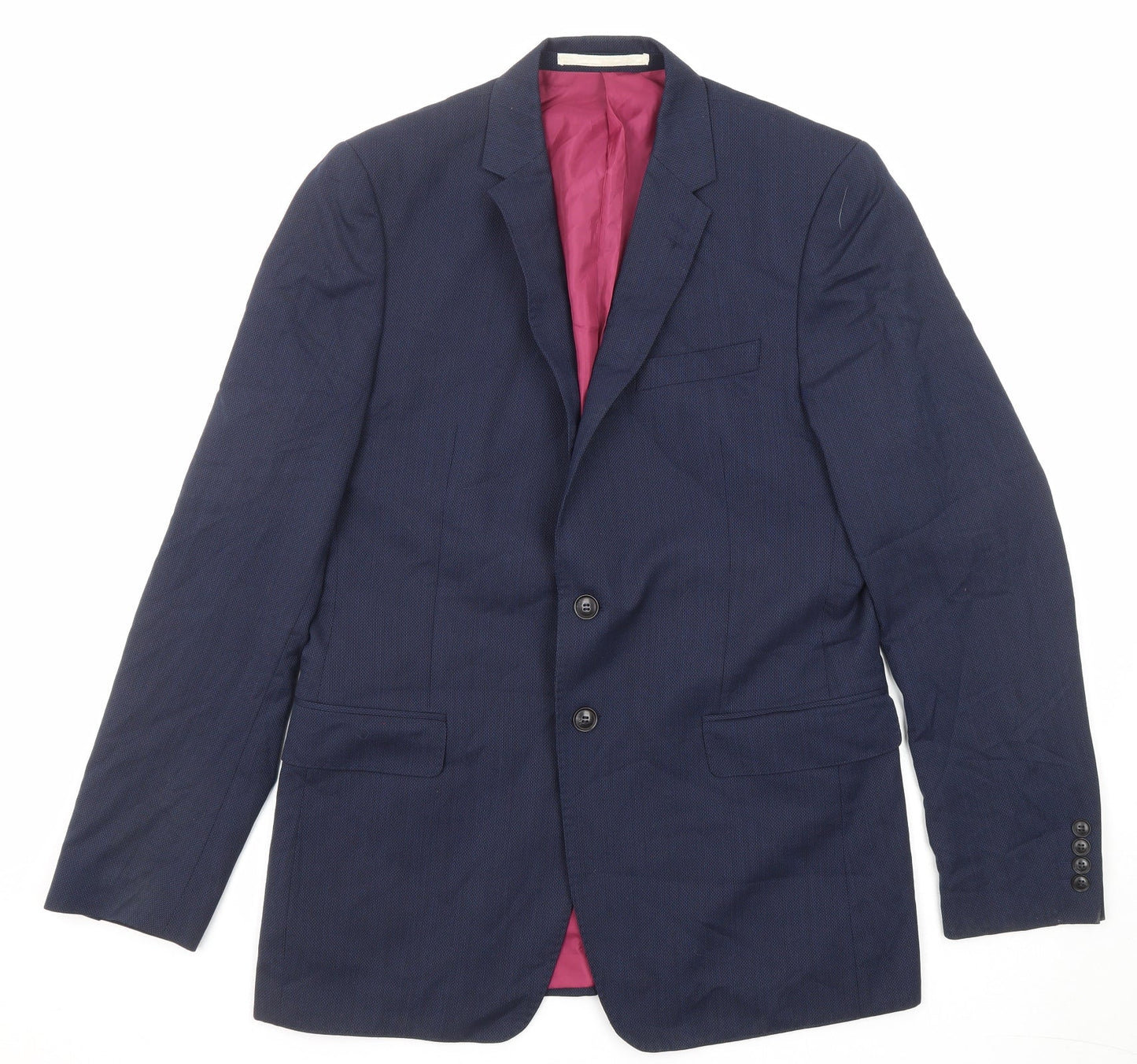 Marks and Spencer Mens Blue Wool Jacket Suit Jacket Size 40 Regular