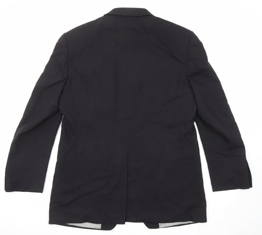 Marks and Spencer Mens Black Wool Jacket Suit Jacket Size 42 Regular
