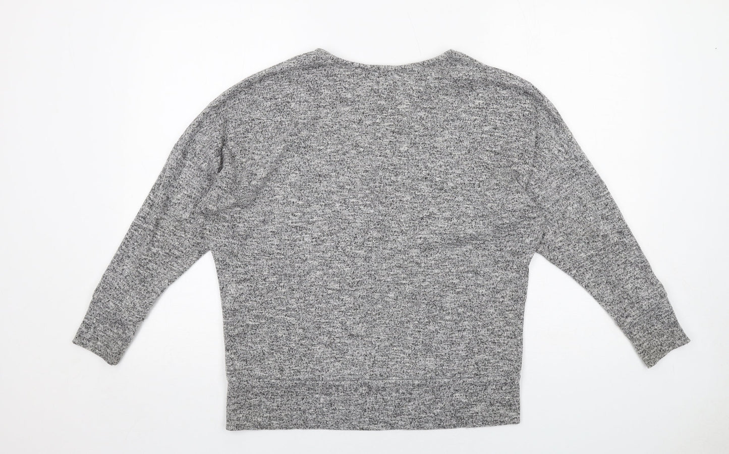 Dorothy Perkins Womens Grey Crew Neck Polyester Pullover Jumper Size 10 Pullover