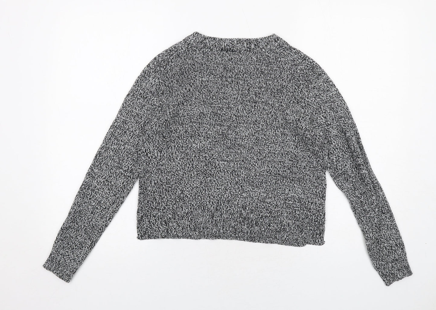 H&M Womens Black Round Neck Acrylic Pullover Jumper Size XS