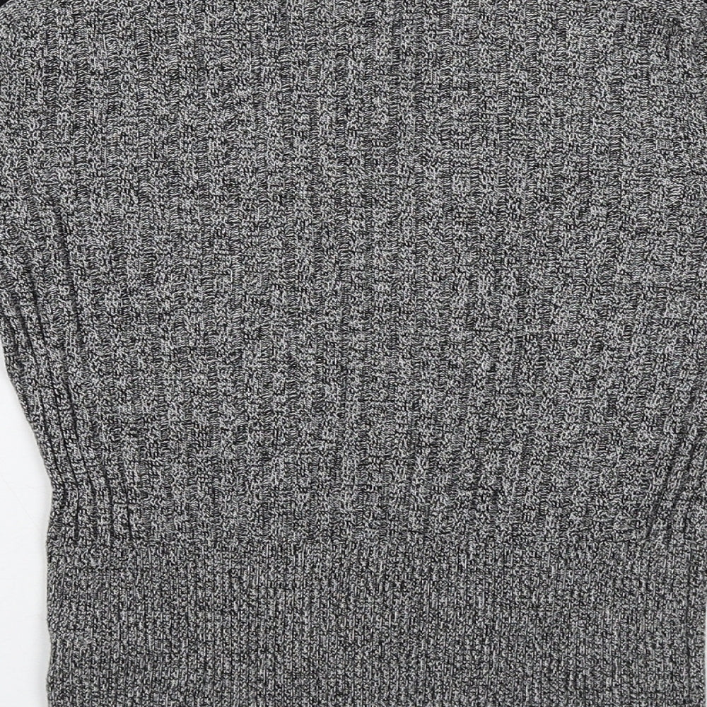Marks and Spencer Womens Grey Round Neck Viscose Pullover Jumper Size 12