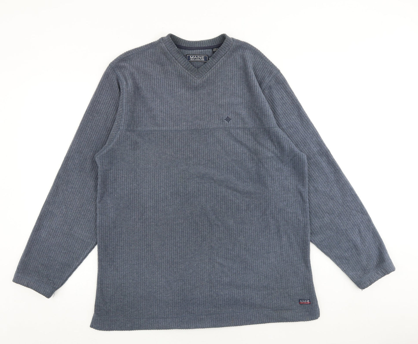 Maine Mens Blue Polyester Pullover Sweatshirt Size M