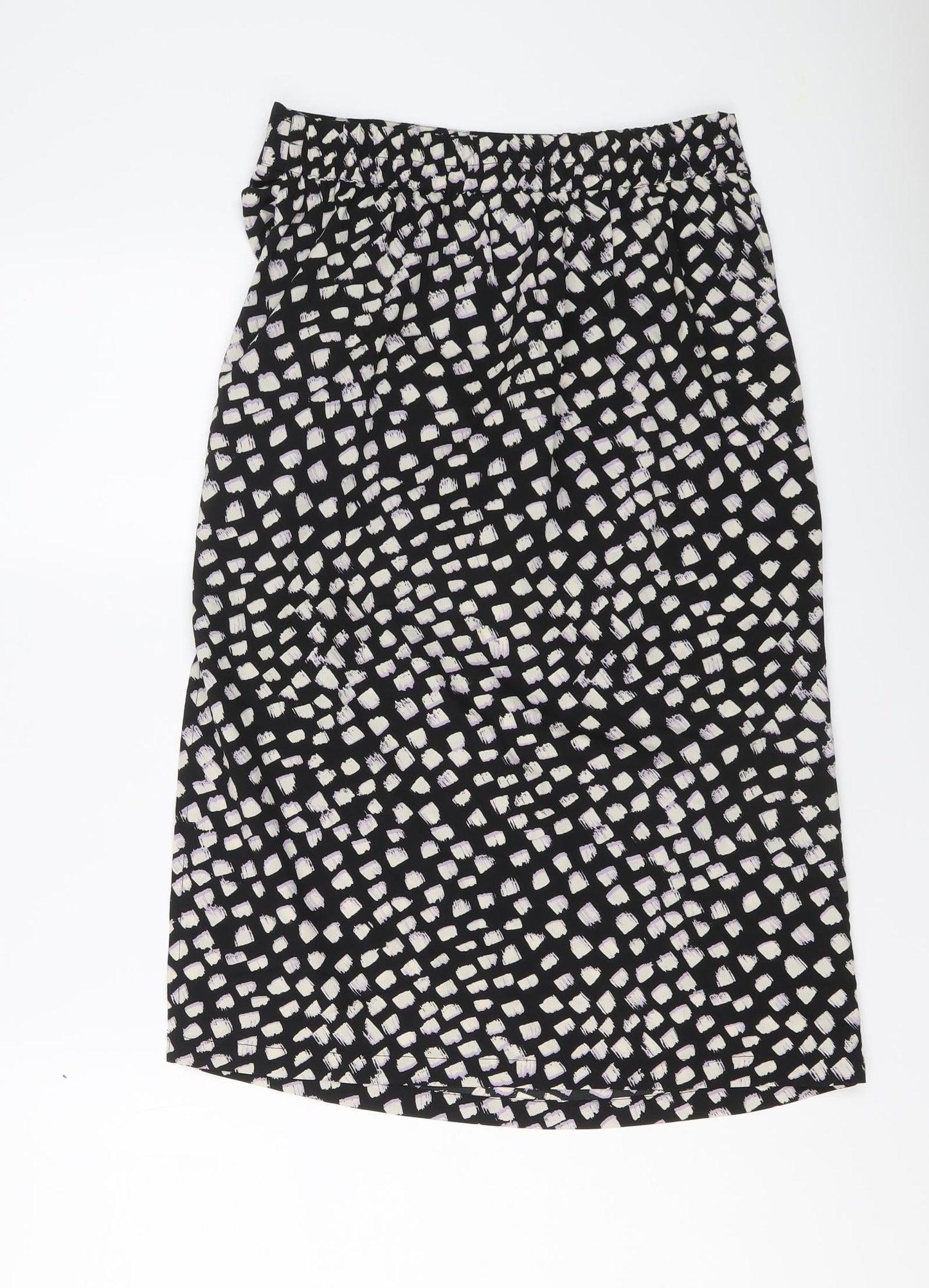VERO MODA Womens Black Geometric Polyester A-Line Skirt Size M