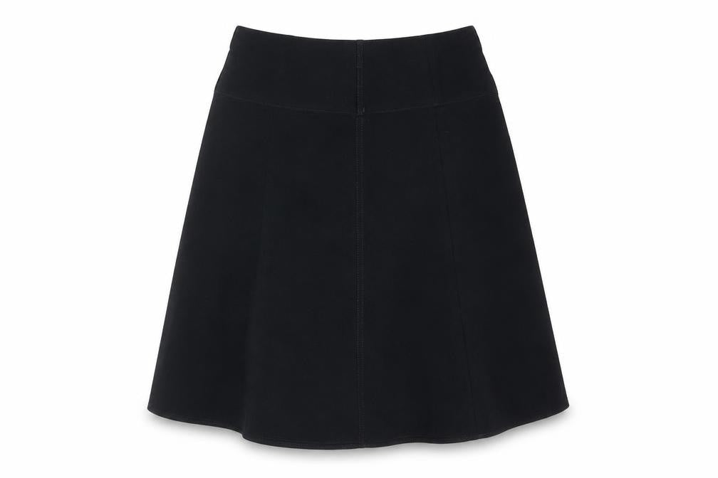 Marks and Spencer Womens Black Polyester Swing Skirt Size 10 Zip