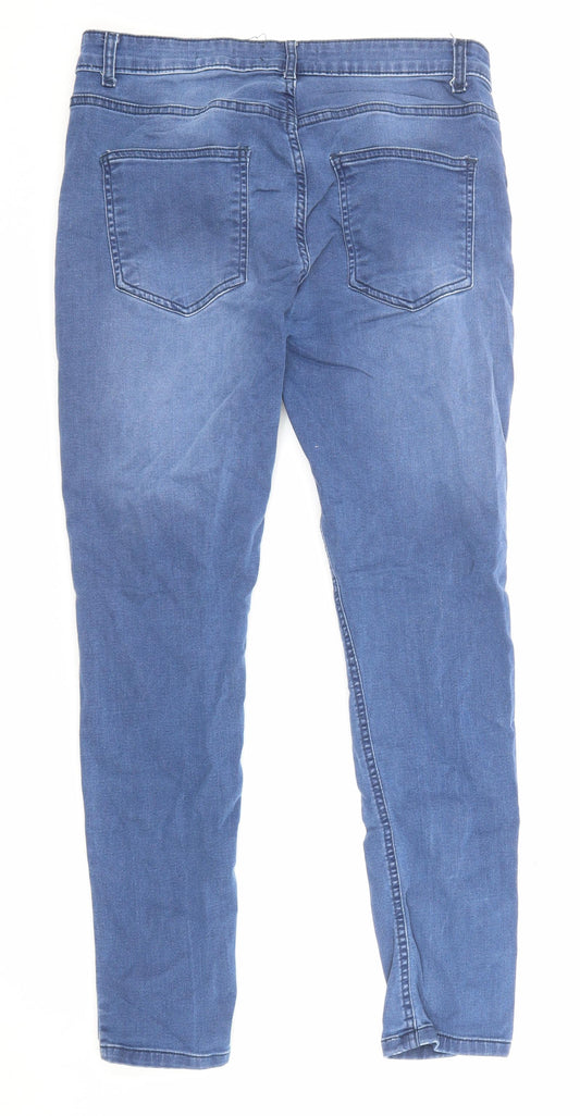 Breakout Womens Blue Cotton Skinny Jeans Size 32 in Regular Zip