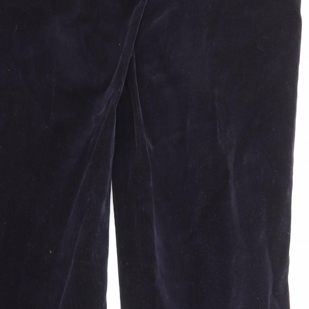 Fenn Wright Manson Womens Blue Cotton Trousers Size 8 Regular Zip