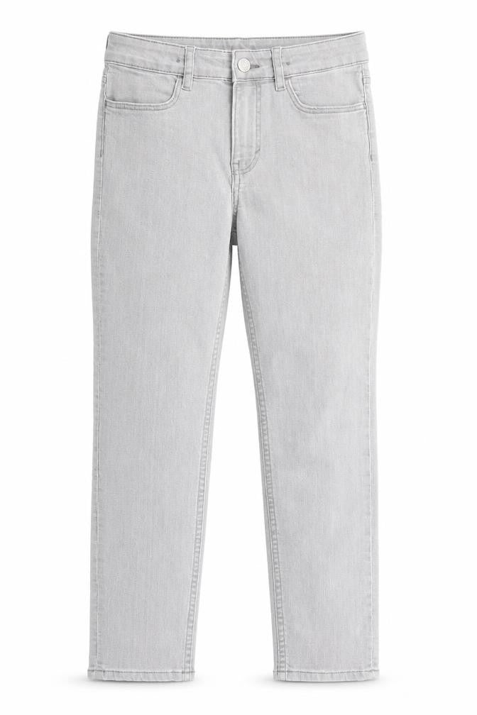 H&M Girls Grey Cotton Skinny Jeans Size 10-11 Years Regular Zip