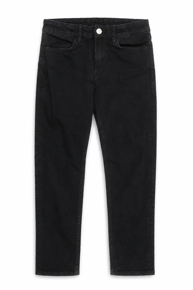 H&M Girls Black Cotton Skinny Jeans Size 10-11 Years Regular Zip