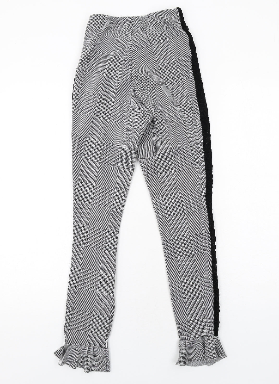 ASOS Womens Grey Plaid Polyester Trousers Size 4 Regular