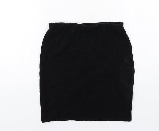 FOREVER 21 Womens Black Viscose A-Line Skirt Size XS