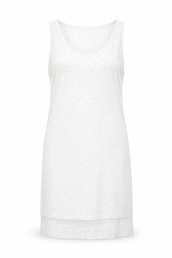 H&M Womens White Polyester Tank Dress Size S Round Neck Pullover