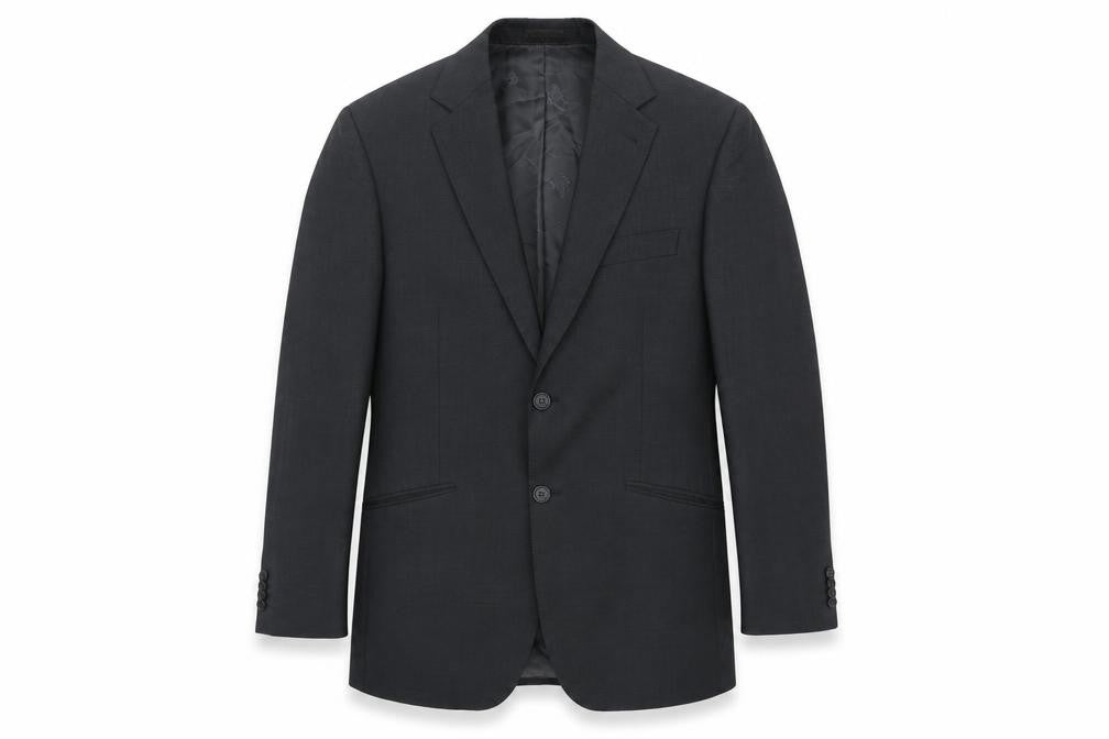 Simon Carter Mens Black Polyester Jacket Suit Jacket Size M Regular
