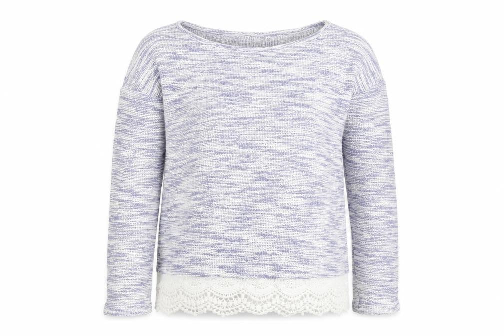 NEXT Girls Blue Round Neck 100% Cotton Pullover Jumper Size 10 Years Pullover