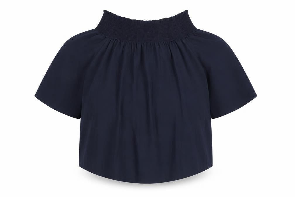 Warehouse Womens Blue Polyester Basic Blouse Size 12 Round Neck