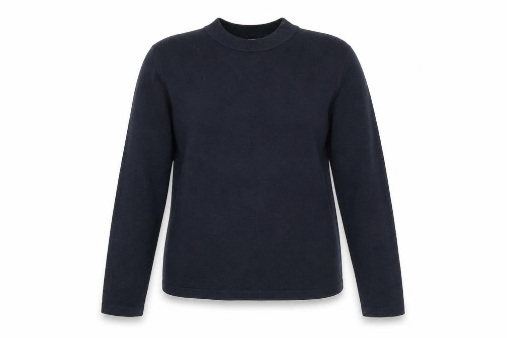 Marks and Spencer Womens Blue Mock Neck Acrylic Pullover Jumper Size 14