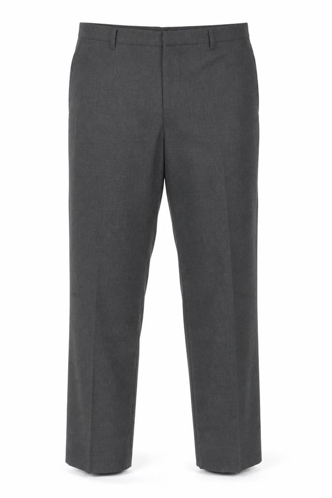Marks and Spencer Mens Grey Polyester Dress Pants Trousers Size 36 in L30 in Regular Hook & Eye
