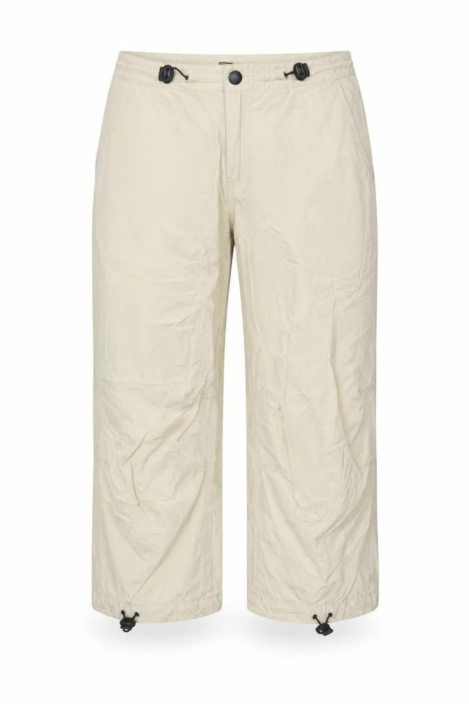 Marwin Womens Beige Cotton Trousers Size S Regular Zip - Drawstring Hem