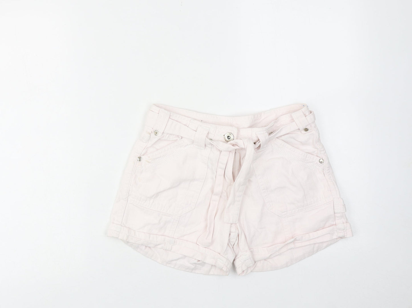 915 Teenwear Girls Pink Cotton Hot Pants Shorts Size 11 Years Regular Zip