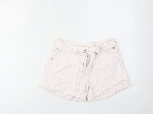 915 Teenwear Girls Pink Cotton Hot Pants Shorts Size 11 Years Regular Zip