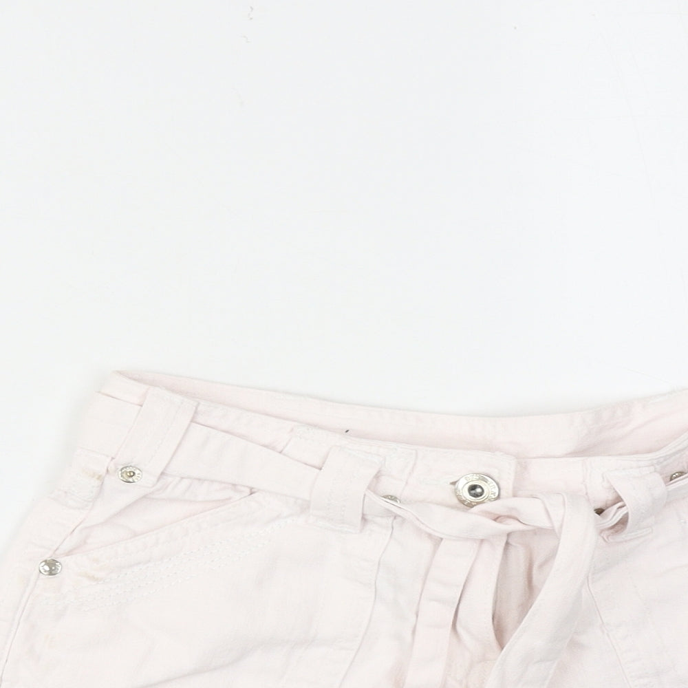 915 Teenwear Girls Pink Cotton Hot Pants Shorts Size 11 Years Regular Zip