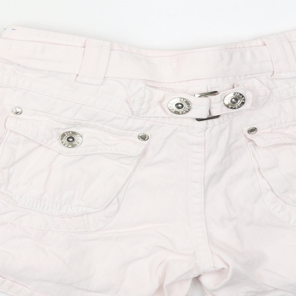 915 Teenwear Girls Pink Cotton Hot Pants Shorts Size 11 Years Regular Zip