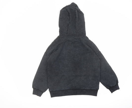 Marks and Spencer Boys Black Cotton Pullover Hoodie Size 7-8 Years Pullover - Stranger Things