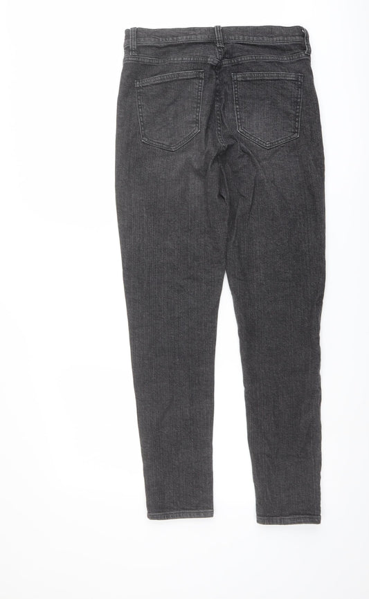 ERSDGG Womens Grey Cotton Skinny Jeans Size 28 in L27 in Regular Button