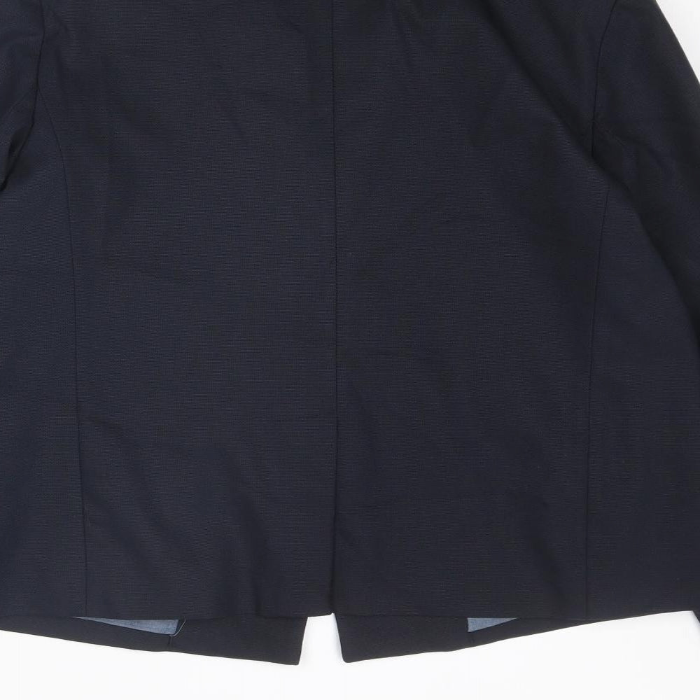 Gap Womens Blue Polyester Jacket Suit Jacket Size 14