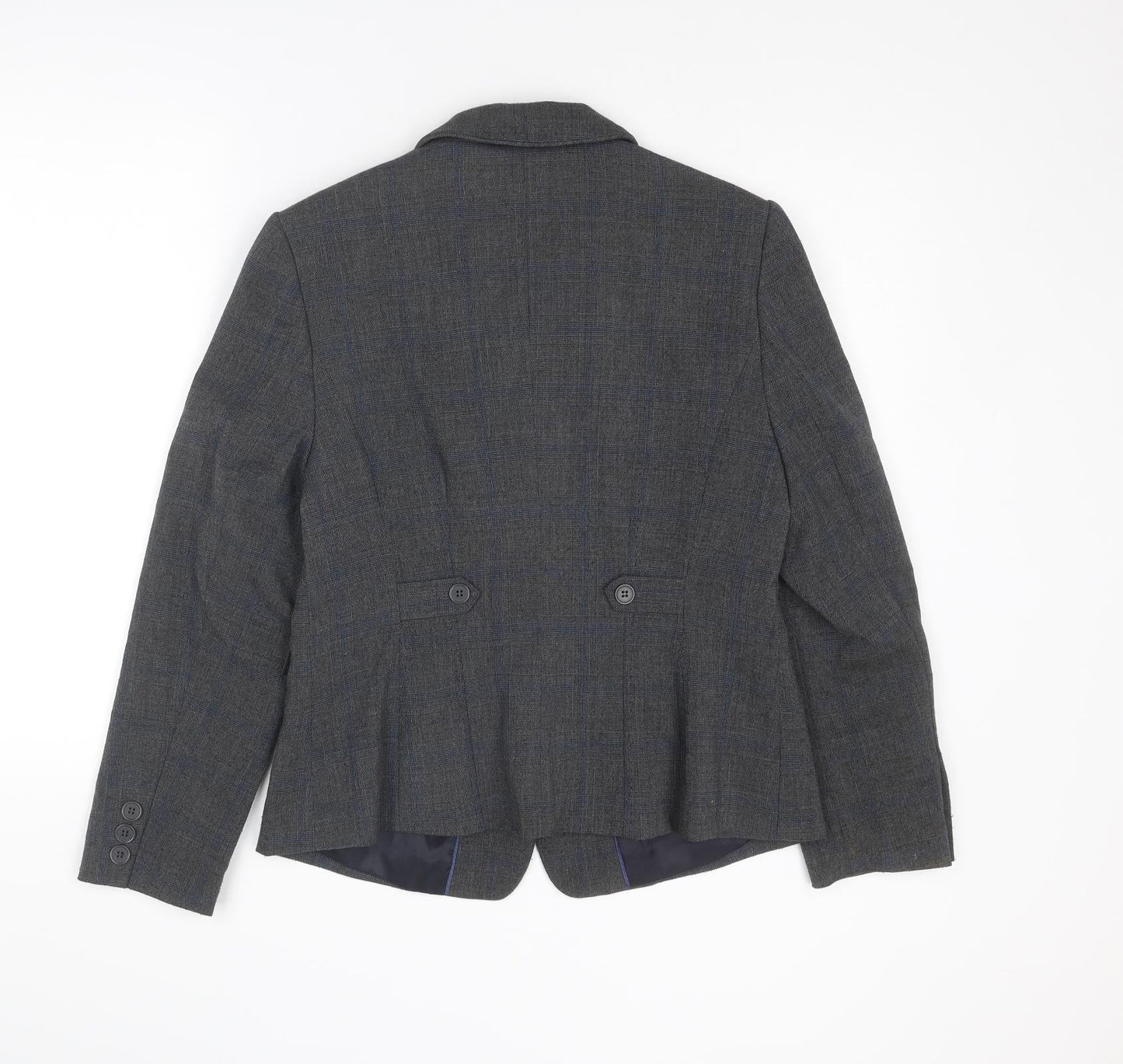 NEXT Womens Grey Polyester Jacket Blazer Size 14