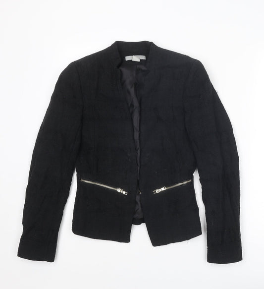 H&M Womens Black Jacket Blazer Size 6