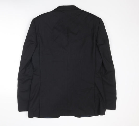 NEXT Mens Black Polyester Jacket Suit Jacket Size 40 Regular