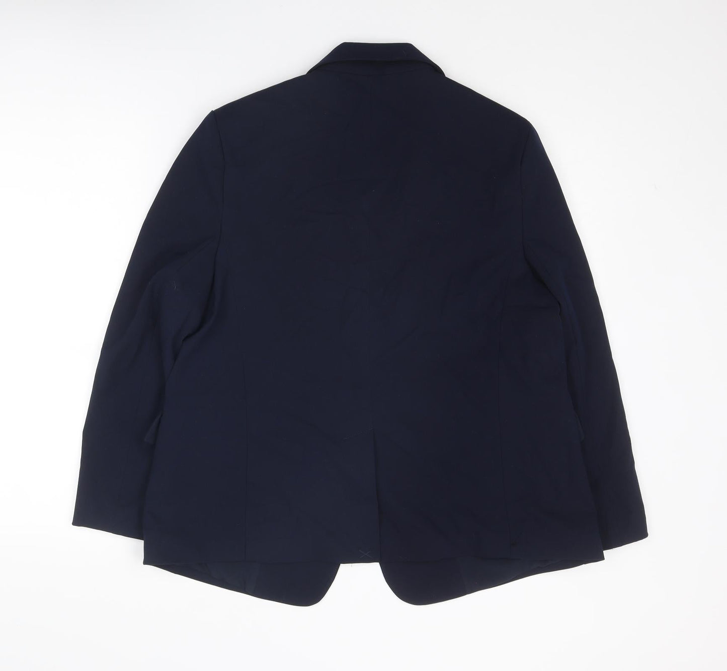 Marks and Spencer Womens Blue Polyester Jacket Suit Jacket Size 18