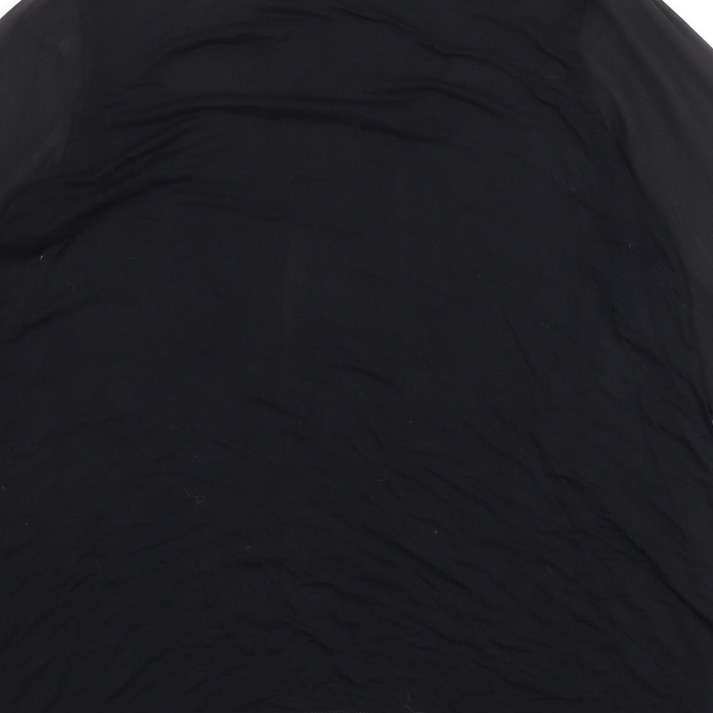 Marks and Spencer Womens Black Viscose Basic Blouse Size 16 Round Neck