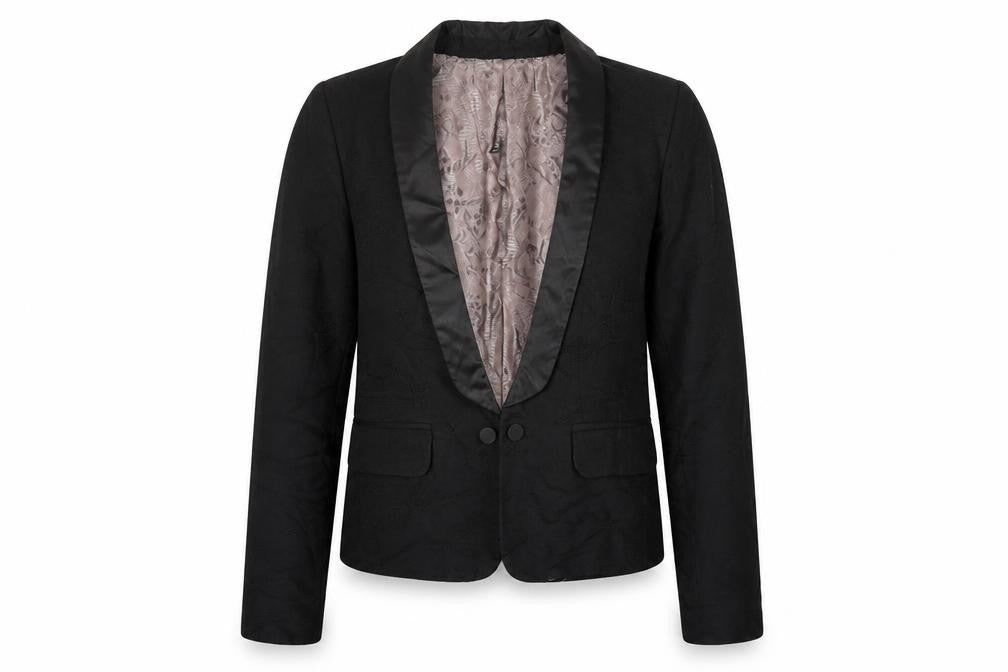 Topshop Womens Black Acetate Jacket Blazer Size 8