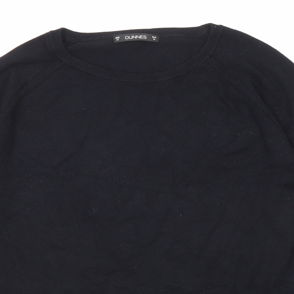 Dunnes Stores Womens Black Round Neck Viscose Pullover Jumper Size M